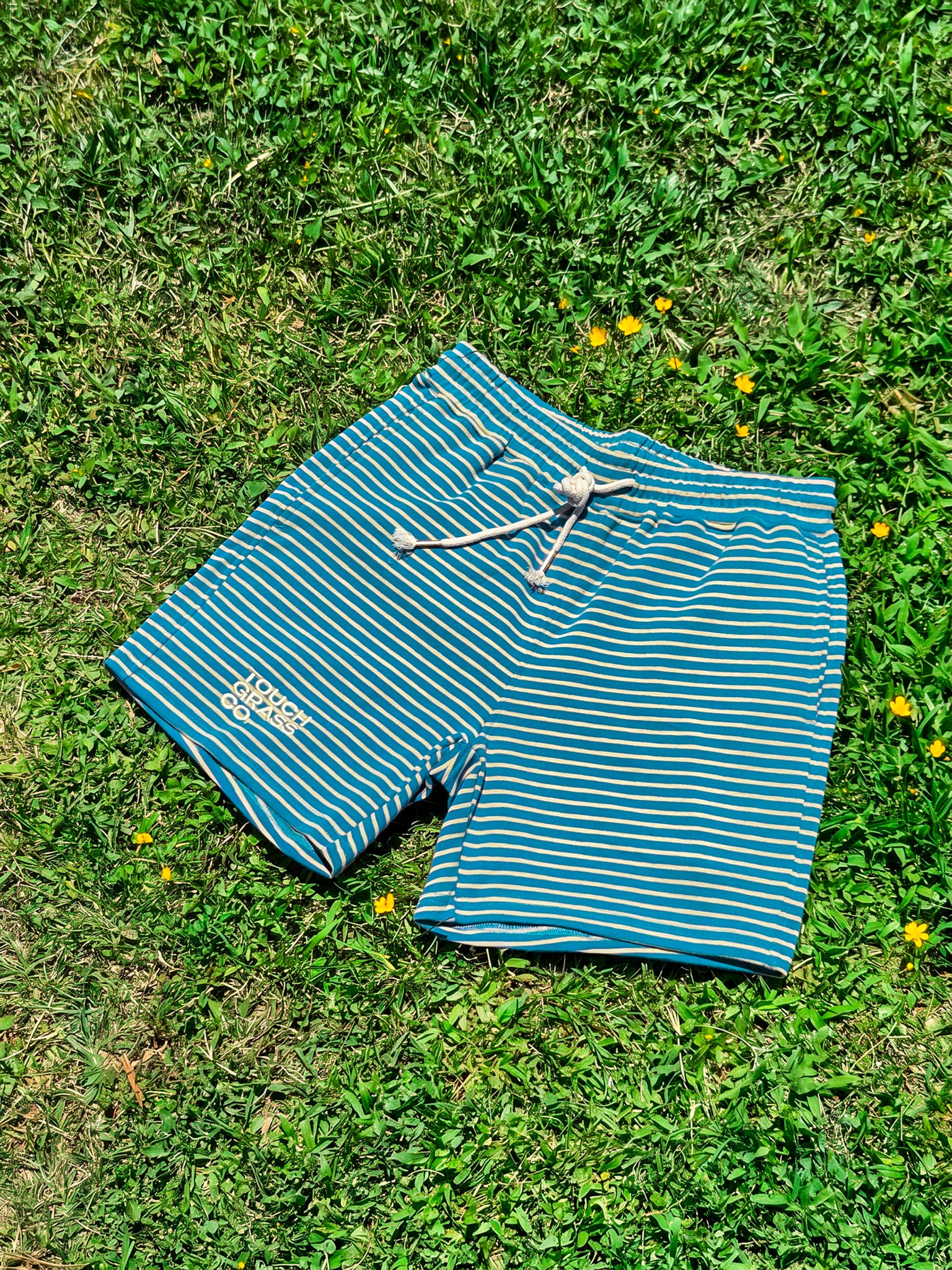 Bloom Gym Shorts (Blue Zebra)