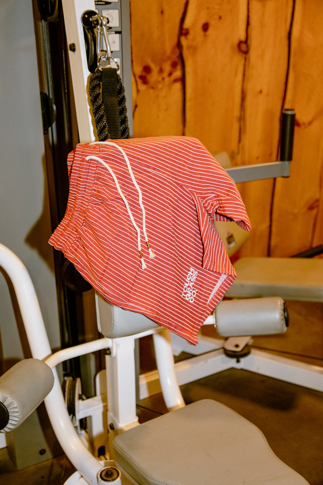 Retro Gym Shorts (Cherry Red)