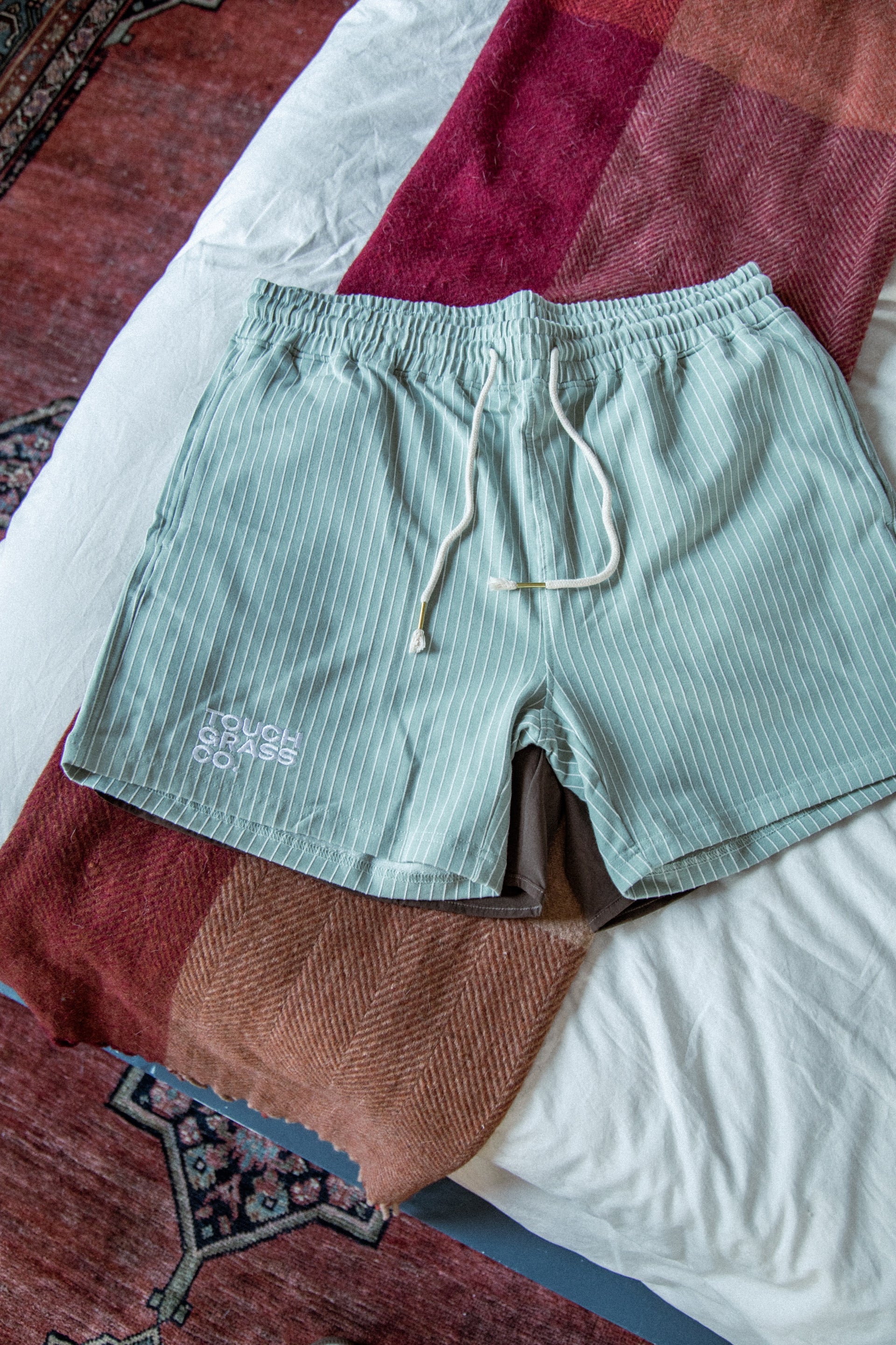 Retro Gym Shorts (Lagoon Mint)